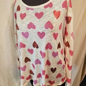 Lane Bryant Heart Long Sleeve Shirt 14/16